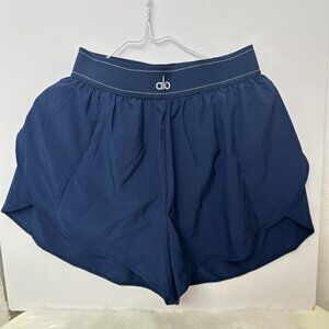 Alo Blue Double Layer Sports Shorts Women's Size S